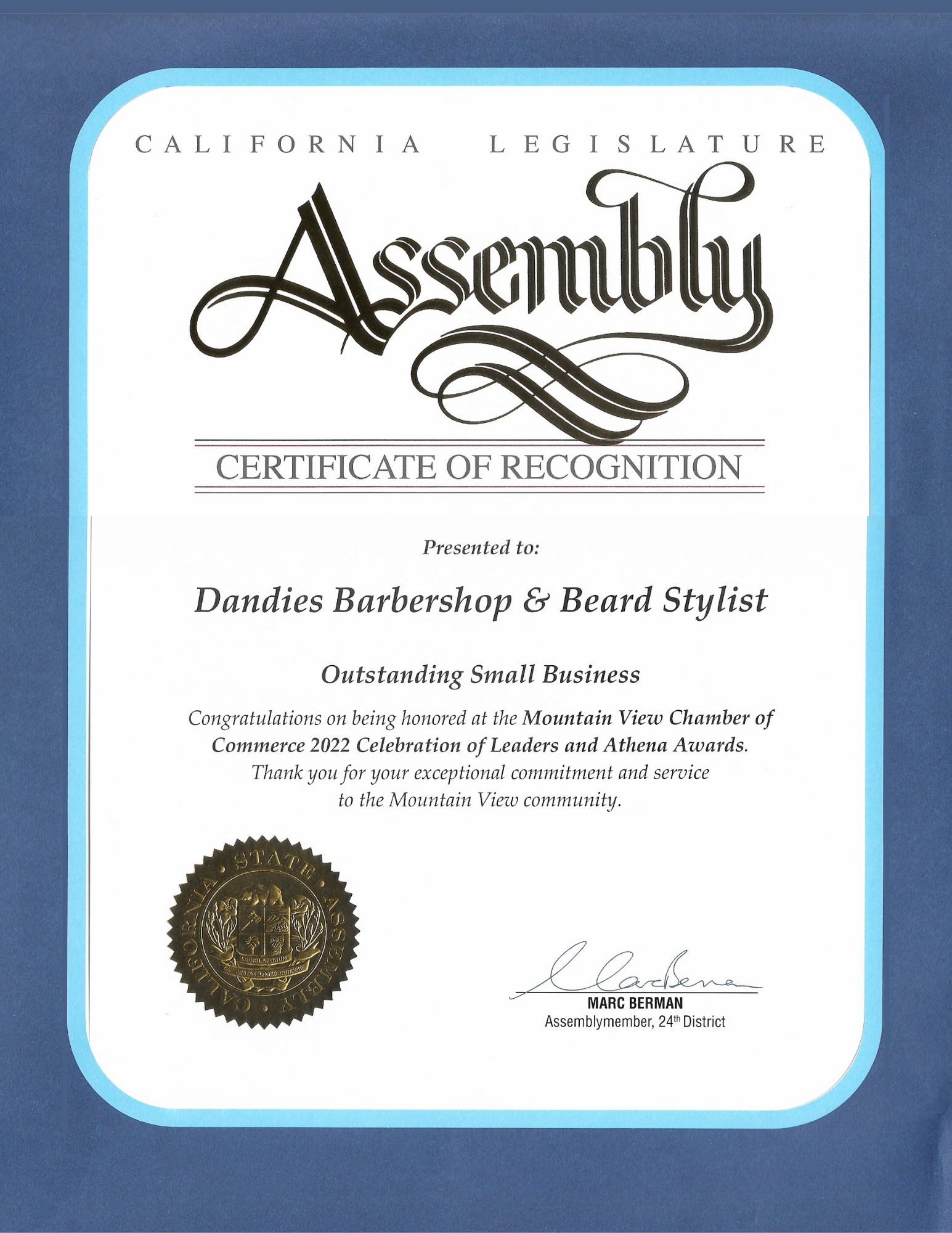 Outstanding Small Business: Dandies Barbershop & Beard Stylist