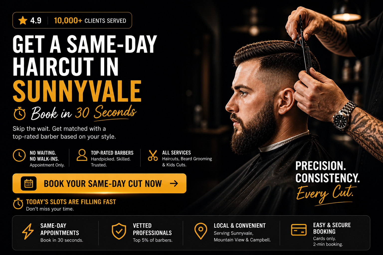 Same-Day Haircut Sunnyvale