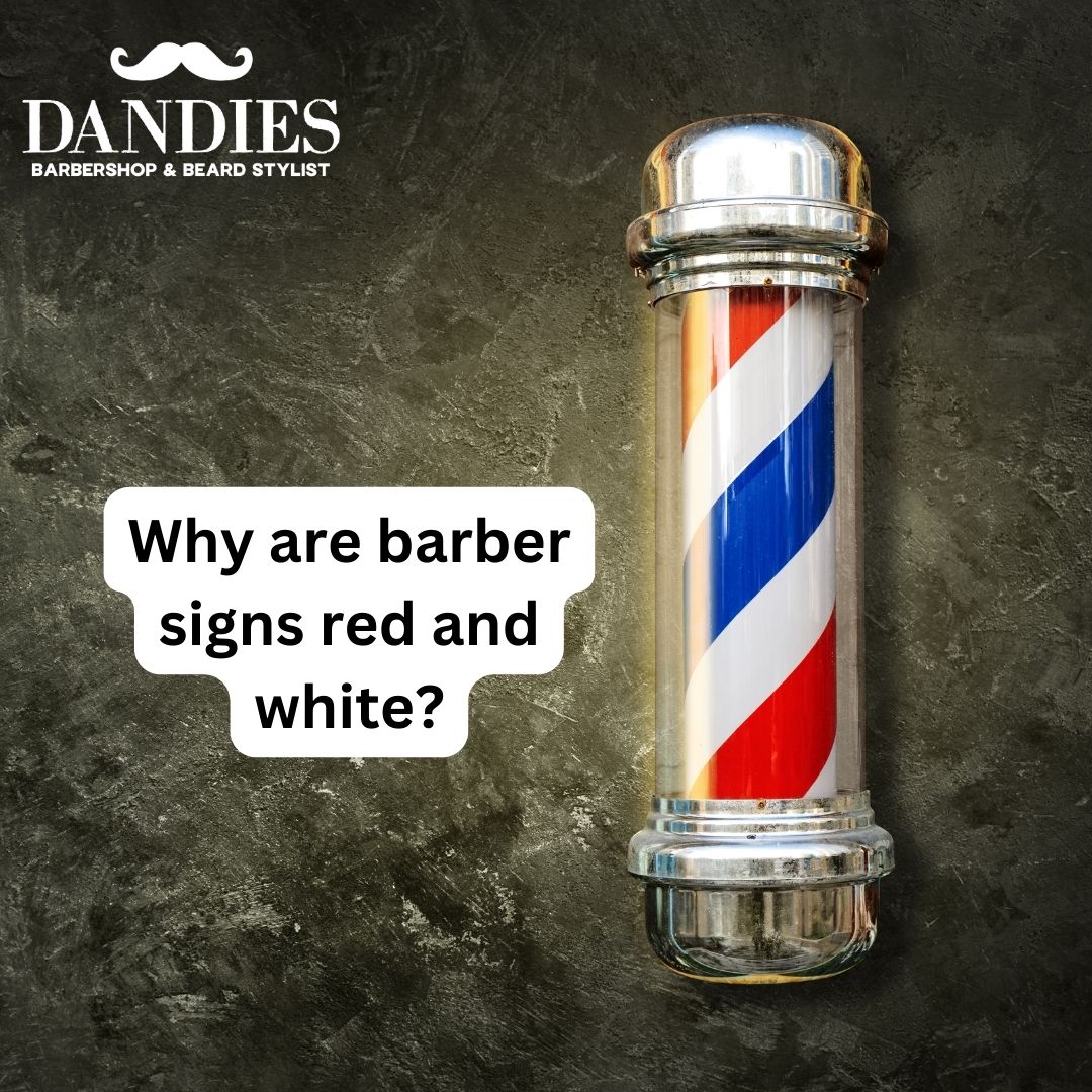 Why are barber signs red and white?