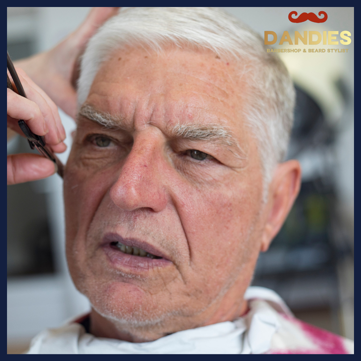 Senior Haircut at Nursing Center in Campbell